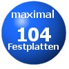 maximal 104 Festplatten pro Grundsystem