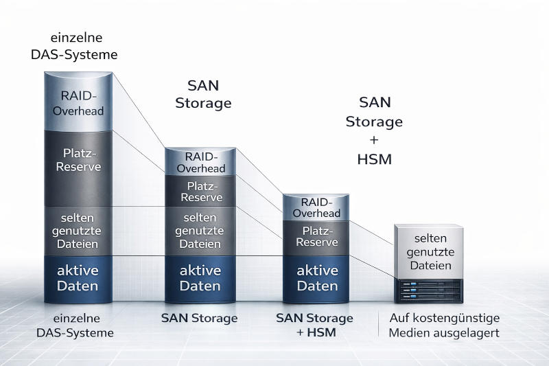 Kosten bei SAN, DAS und HSM
