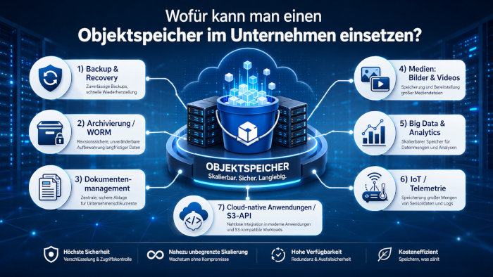 Einsatzbereiche von Objektspeicher im Unternehmen