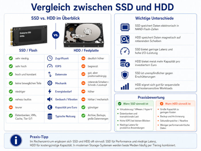 Vergleich zwischen SSD und HDD Vergleich zwischen SSD und HDD