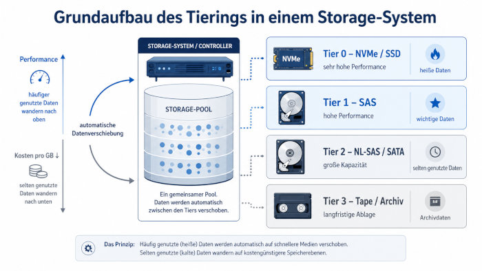 Tiering Grundlagen in einem Storage System