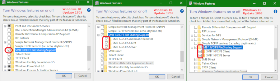 SMB / CIFS bei Windows 10