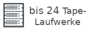 1 bis 24 Tape Laufwerke