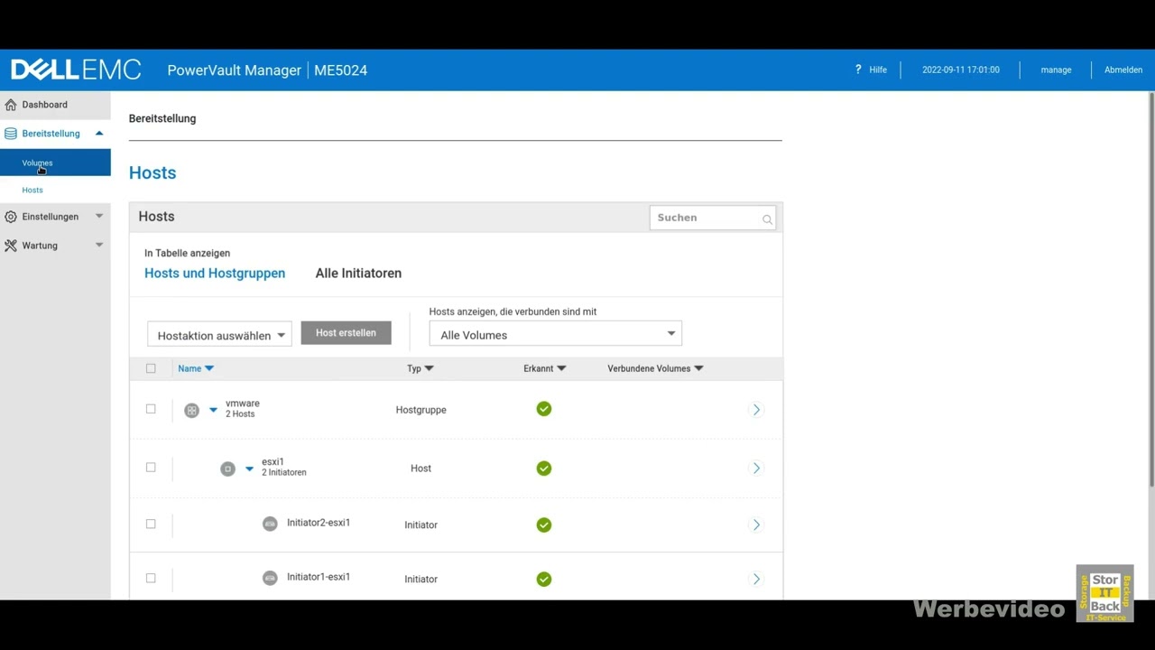 Dell EMC ME5 Serie Management Oberfläche Grundkonfiguration Storage