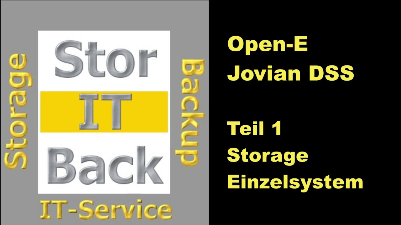 Open-E Jovian DSS Storage auf Single Server