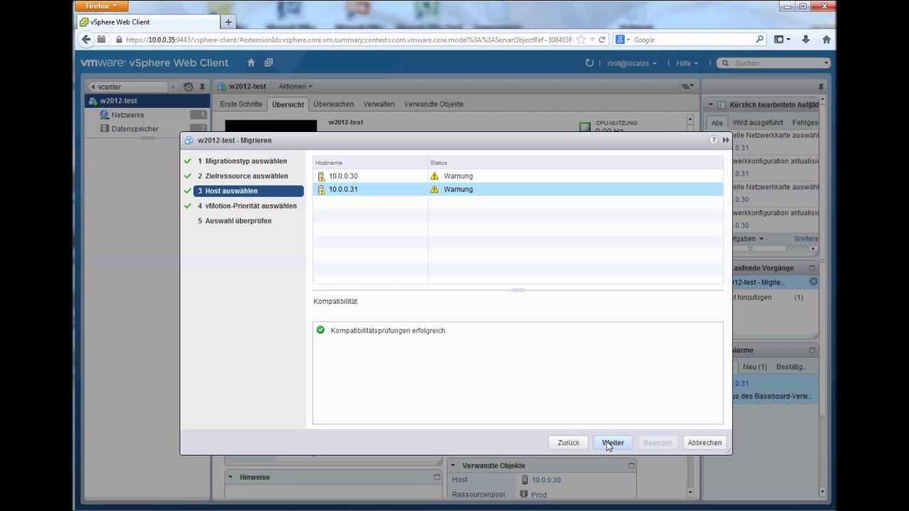 VMware vSphere vMotion - Voraussetzungen