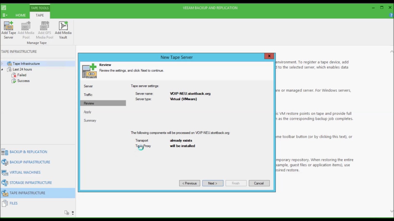 Veeam Backup & Replication - Tape Library einrichten