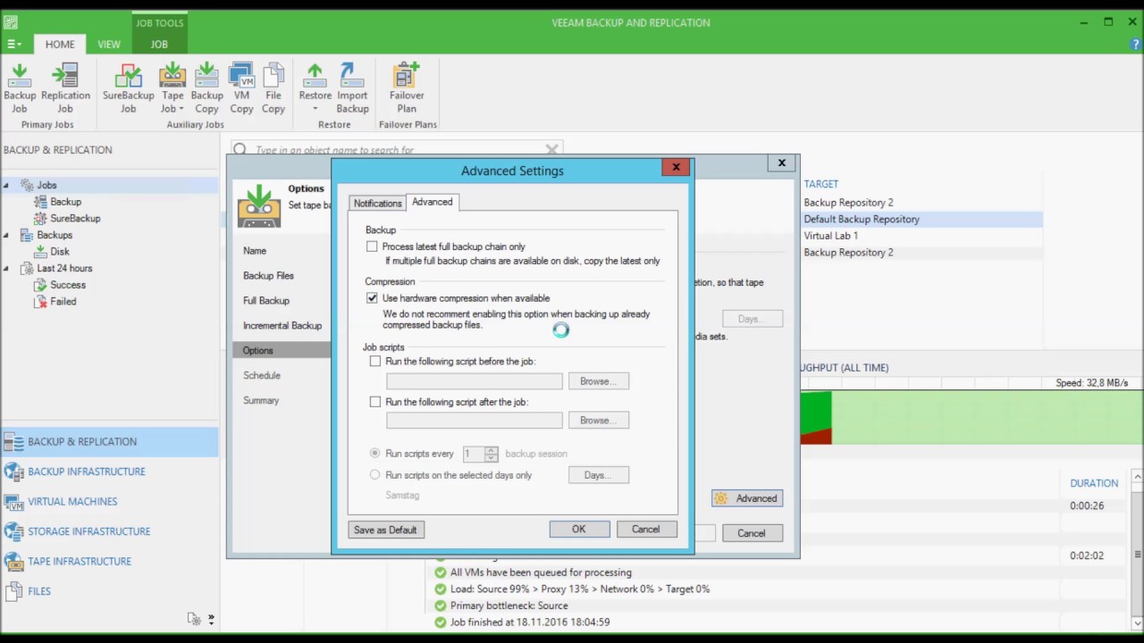 Veeam Backup & Replication - Backup-Job für Tape-Sicherung