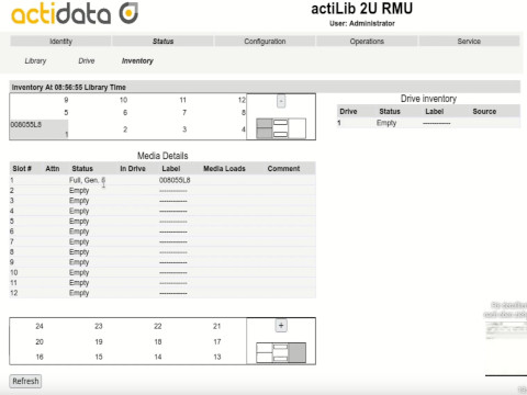 actidata actiLib 1U Konfiguration