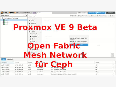 Die Installation von Ceph mit einem OpenFabric Mesh Netzwerk