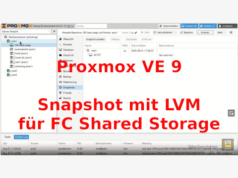 Update FC Shared Storage im Proxmox Cluster