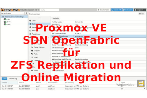 Proxmox VE und OpenFabric für ZFS Replikation und Online Migration